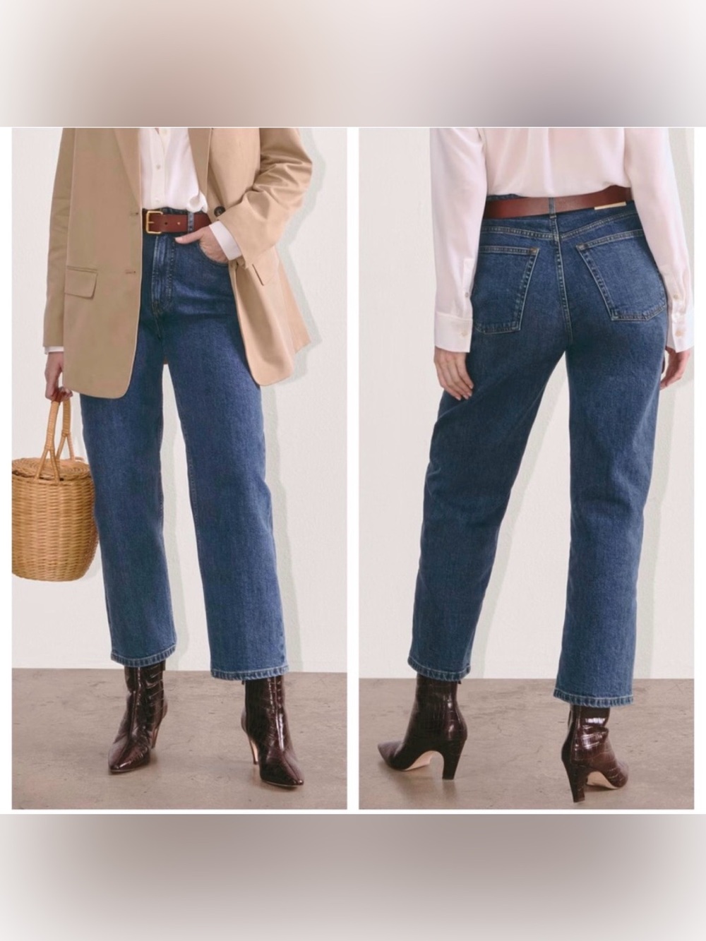 Everlane Women's Size 28 Blue Curvy Way-High Jeans Organic Cotton Denim NWOT